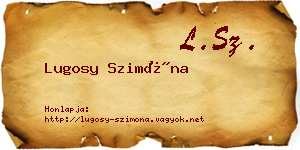 Lugosy Szimóna névjegykártya